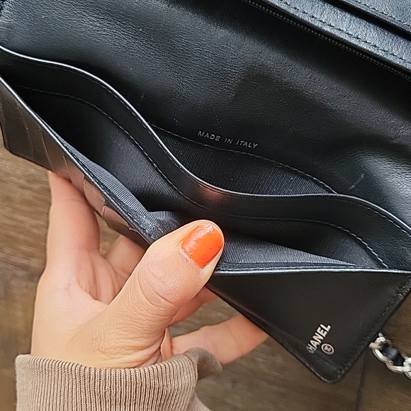 Chanel Black Cambon Ligne Sparkle WOC - Picture 10 of 11